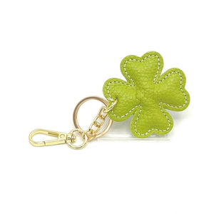 Four Leaf Clover Leather Key Chain