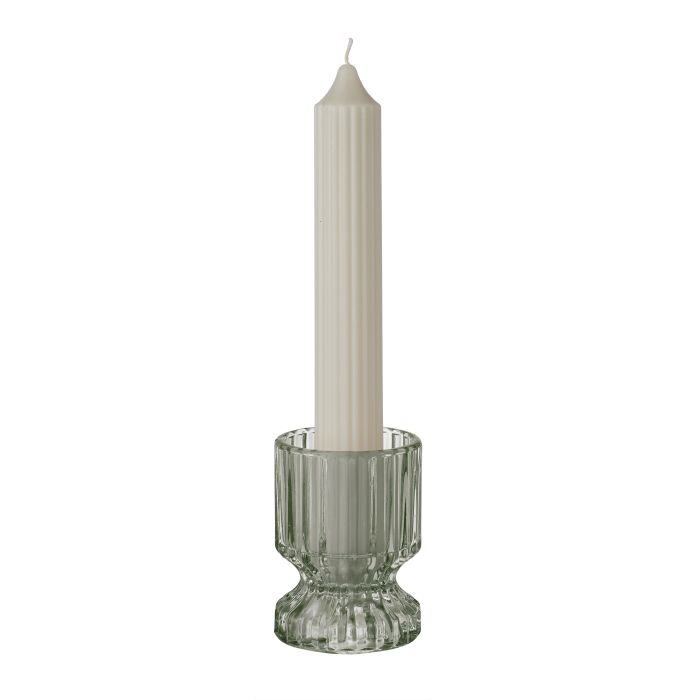 Carter Dual Glass Candle Holder-Sage