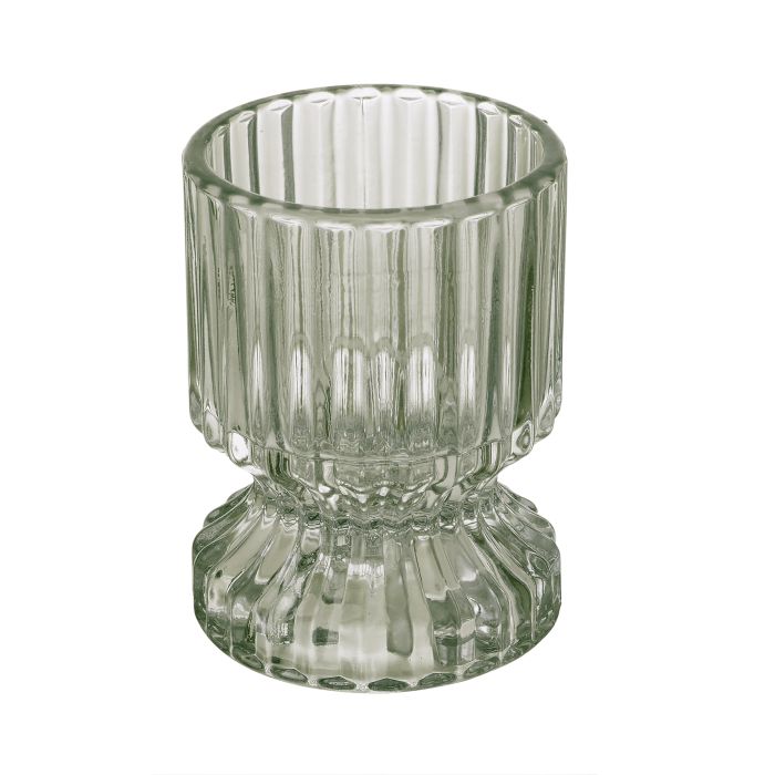 Carter Dual Glass Candle Holder-Sage