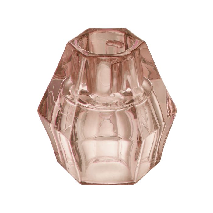 Callum Dual Glass Candle Holder - Blush
