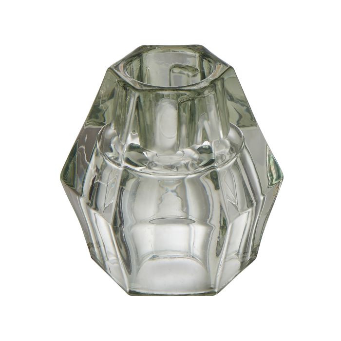 Callum Dual Glass Candle Holder - Sage