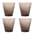 Lanesborough Tumblers-Smoky Topaz-Embossed - Glass