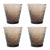 Lanesborough Tumblers-Smoky Topaz-Embossed - Glass