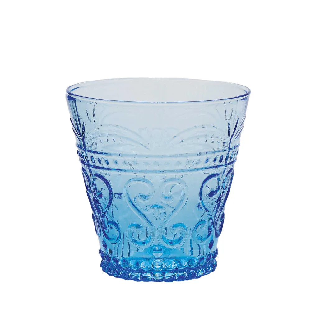 Lanesborough Tumblers-Bright Blue-Embossed - Glass