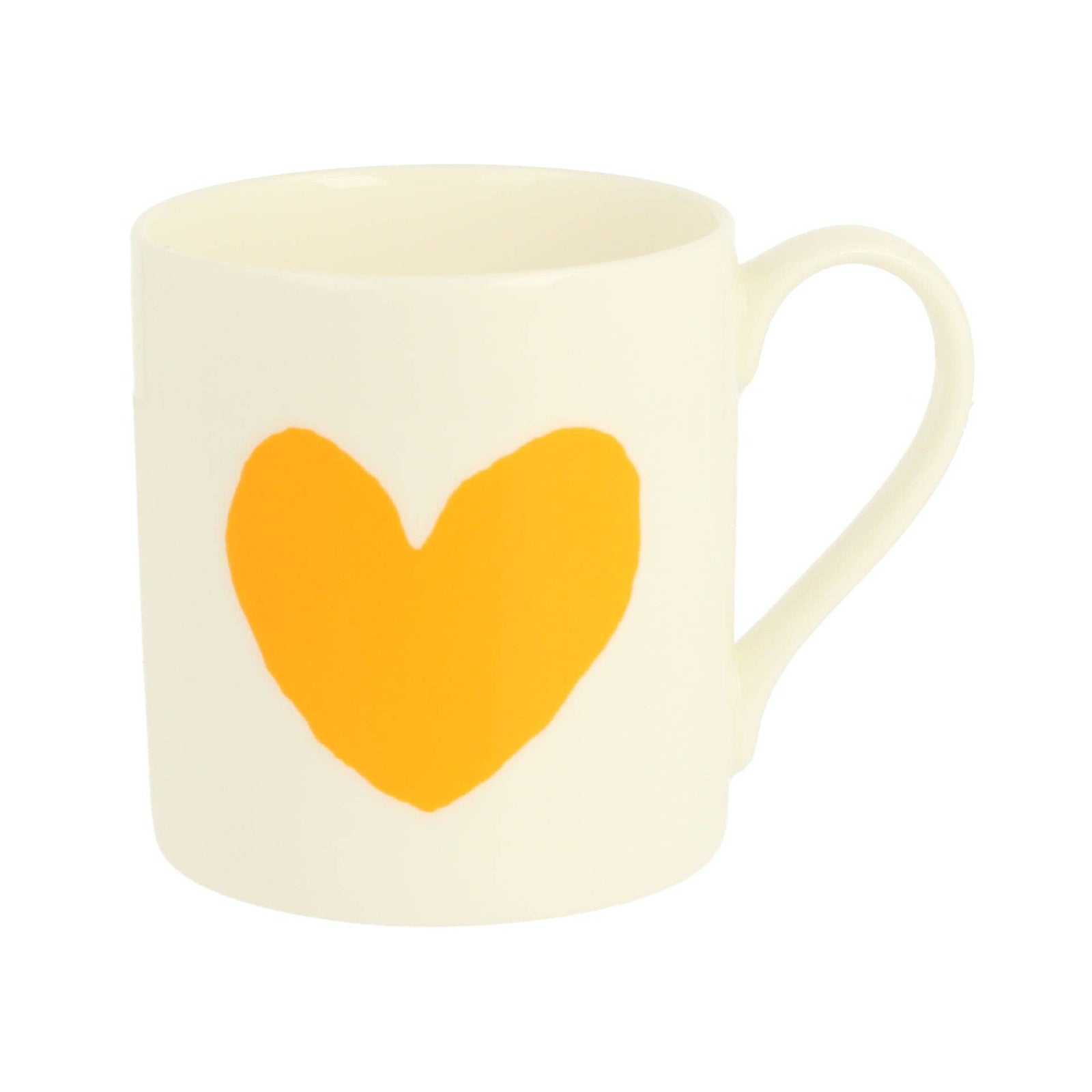 McLaggan & Co Bone China Mug - Big Heart Orange