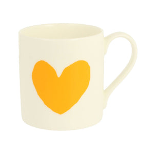 McLaggan & Co Bone China Mug - Big Heart Orange