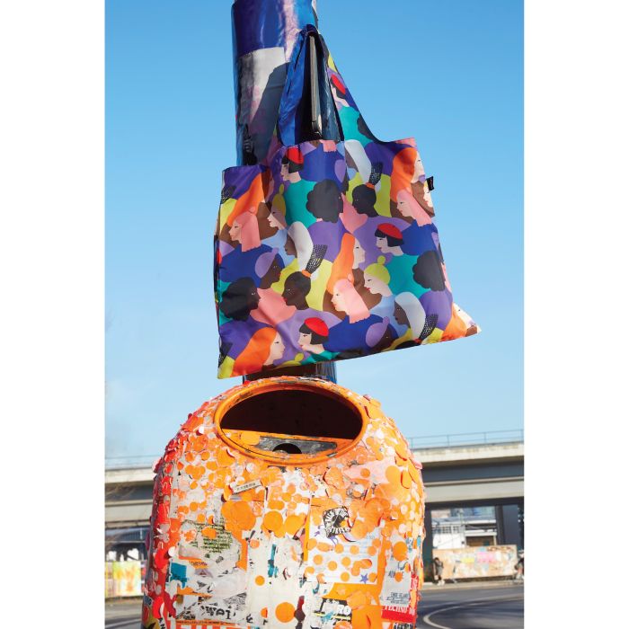 LOQI Recycled Fold Up Shopper - Glitter Power Sisters