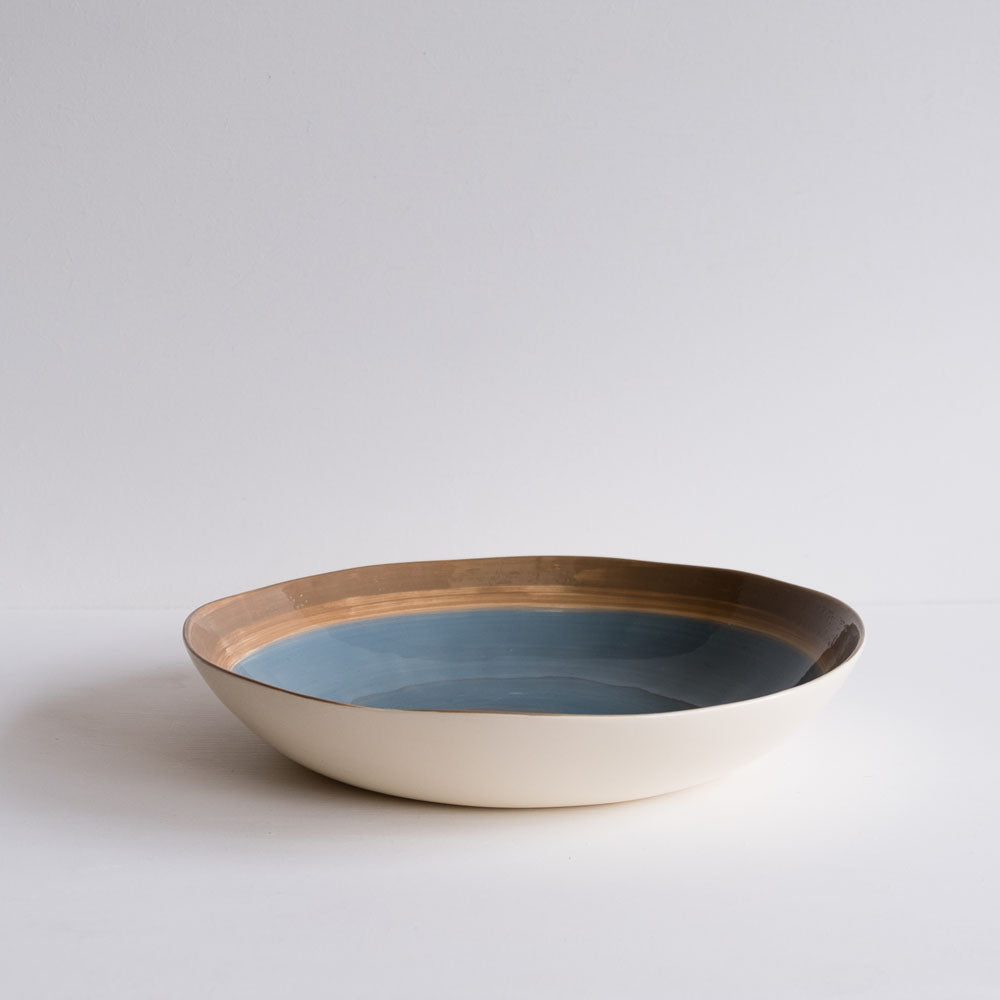 Musango Horizon Bowl-Large-Blue-Taupe-Handmade in Portugal