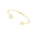 Simple adjustable gold bangle hammered gold discs