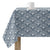 Kabuki Tablecloth-Stain resistant-Japanese Inspired navy and white design-On table