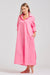 Luna Shirt Dress-Long Sleeve-Long Length- Cotton Poplin-Bubblegum Pink