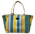 Large Striped Canvas Tote Bag - Shelly