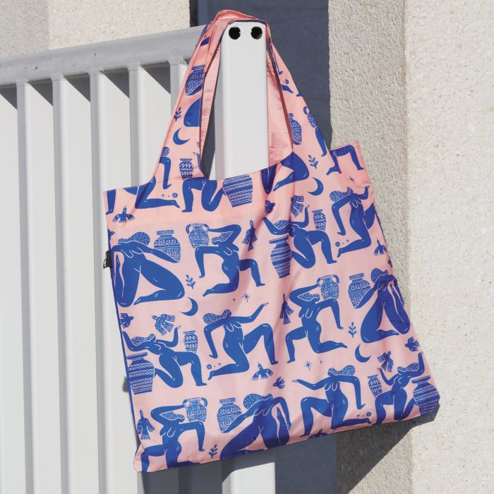 LOQI Recycled Fold Up Shopper - Mark Conlan "Ladies and Vases"