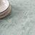 Orchard Tablecloth-Mint Green-Jacquard with fruit and Flower design-Stain Resistant-On table-close up