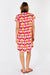 Phoenix Dress - Cotton Voile- Pink Orang and Green Graphic print -Back View