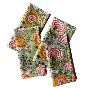 Regine Hand Block Printed  Napkins (Set of 4)