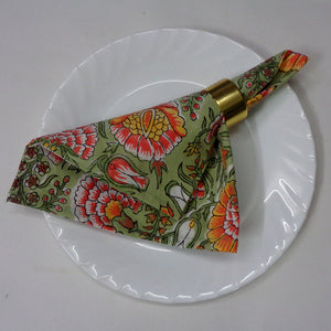 Regine Hand Block Printed  Napkins (Set of 4)