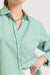 Shirty Elodie Girlfriend Relaxed Shirt - Green Stripe