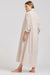 Shirty Luna Oversized Long Shirtdress - Stone/White Striped