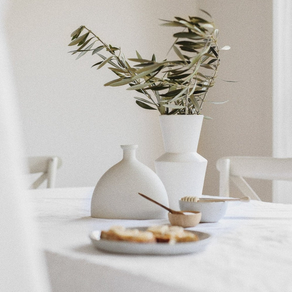 Jacob Little-Dulwich Hill -Talia Vase-Ceramic-Matte White-Grey Undertones