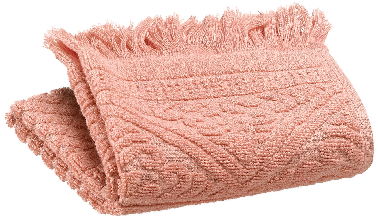 Zoe guest towel-textured-with fringe