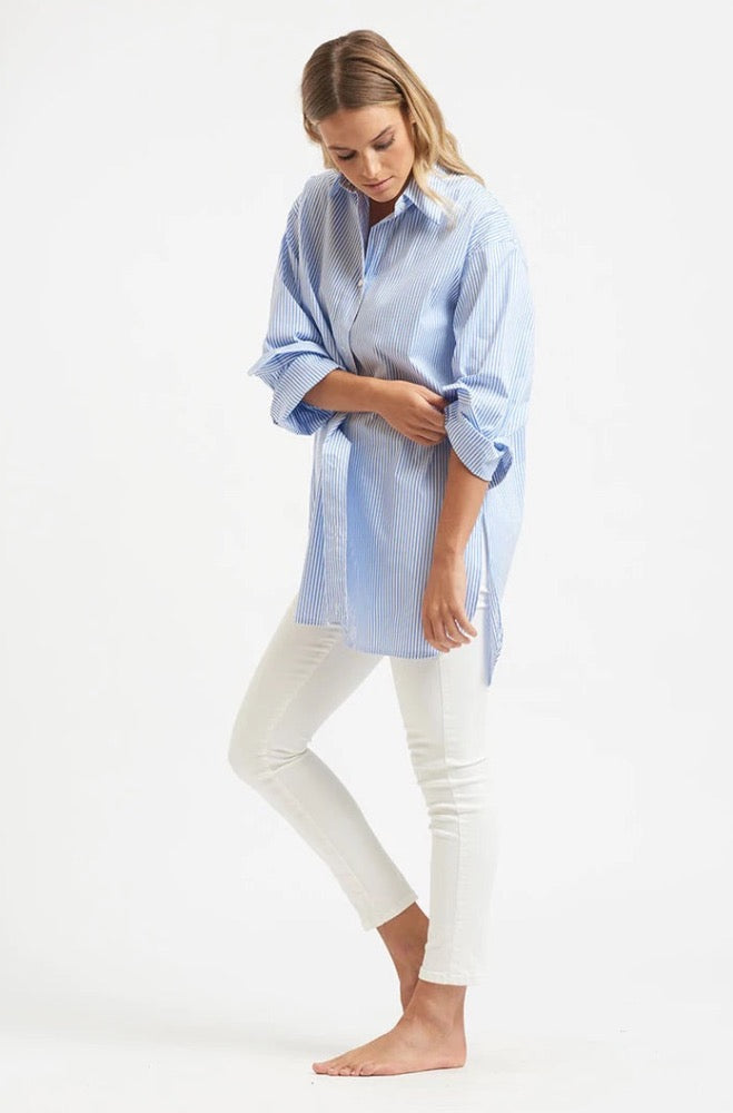 Jacob Little-Dulwich Hill-Shirty Boyfriend Blue Stripe Shirt