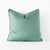 Jacob Little-Dulwich Hill-Square Linen Cushion Cover-Jade Green