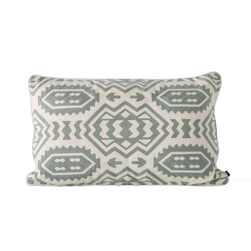 Jacob Little- Dulwich Hill-Wigg Cushion Cover-Duck egg-Crewel Work Embroidery