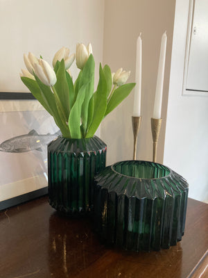 Jacob Little- Dulwich Hill- Jade Green Glass Vase - Small