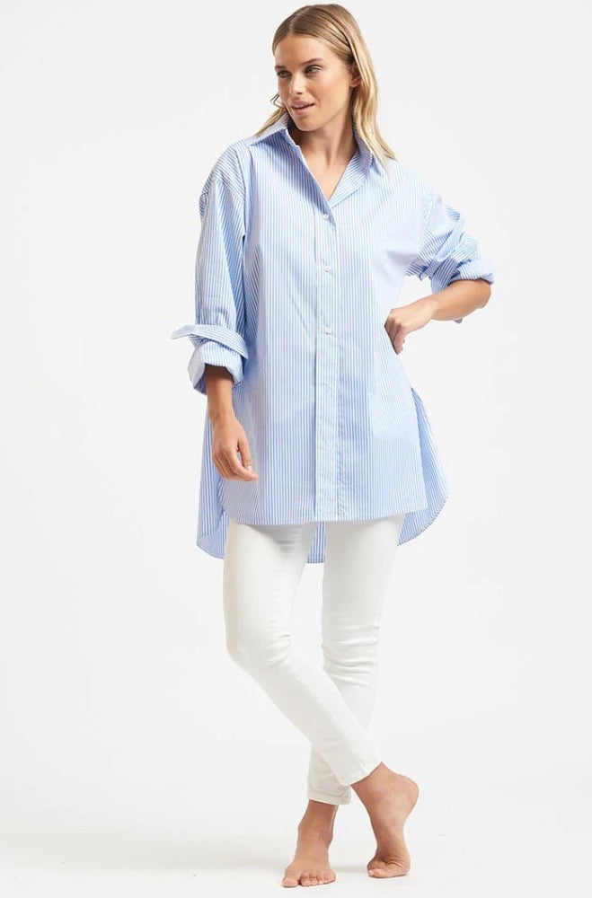 Jacob Little-Dulwich Hill-Shirty Boyfriend Blue Stripe Shirt