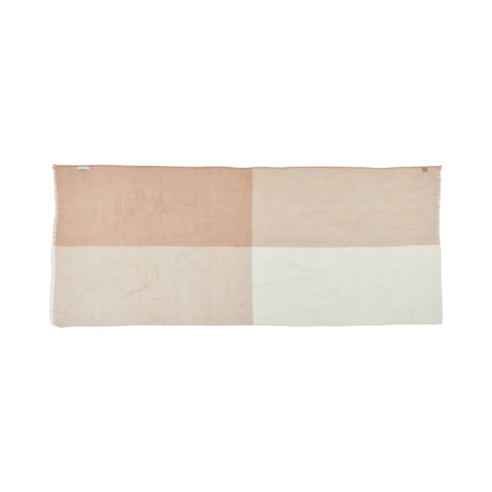 Jacob Little-Dulwich Hill-Blair Merino Wool Scarf- Cream -Beige-Very Soft