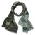 Jacob Little-Dulwich Hill-Clementine Merino Wool Scarf-Sage-Forest-Charcoal Grey