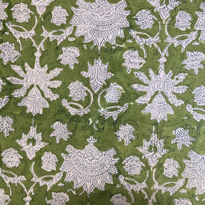 Jacob Little-Dulwich Hill-Alhambra Tablecloth-Hand Block Printed-Green