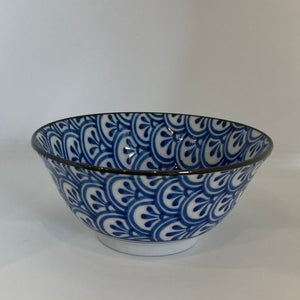 Jacob Little-Dulwich Hill-Blue and white Bowl-Japanese-Fan Design
