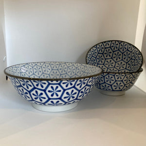 Jacob Little-Dulwich Hill-Blue and white Bowl-Japanese-Hexagon Design