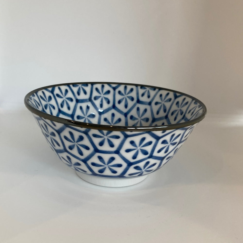 Jacob Little-Dulwich Hill-Blue and white Bowl-Japanese-Hexagon Design