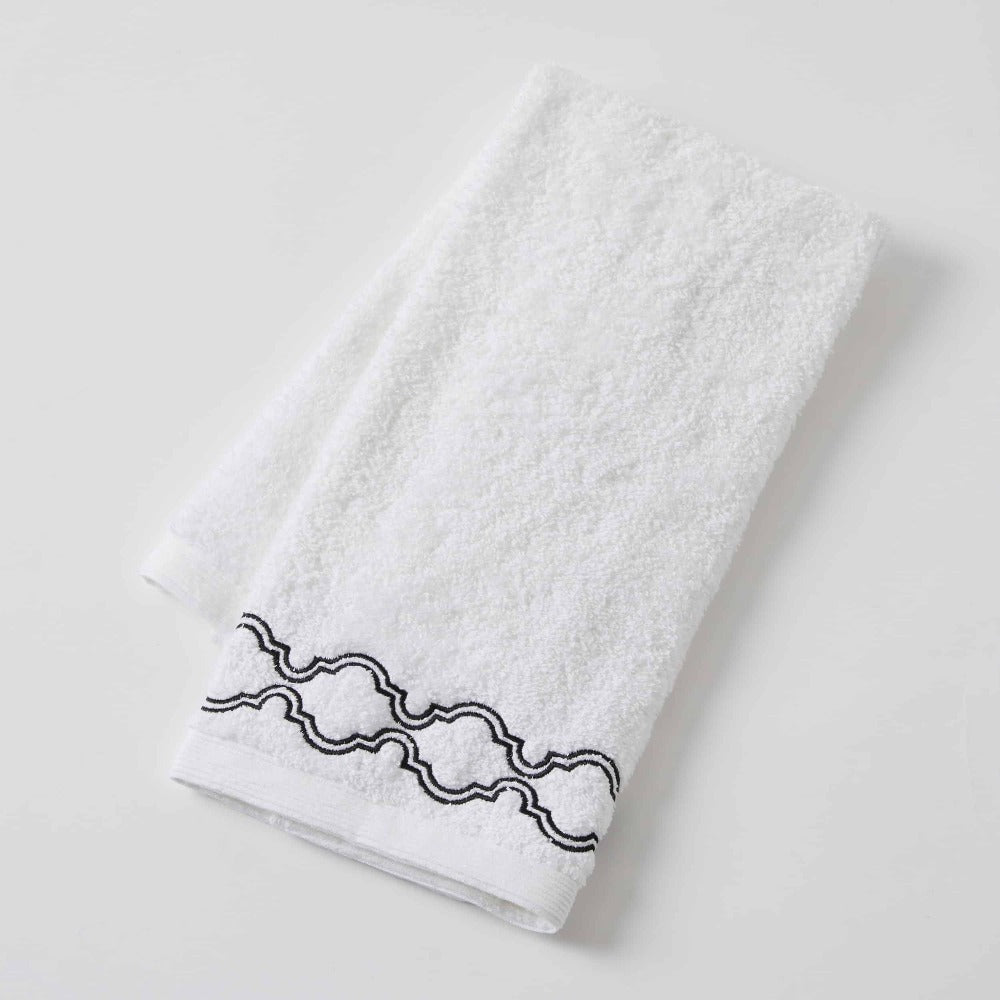 Jacob Little-Dulwich Hill-Hand Towel-Trellis-White & Black