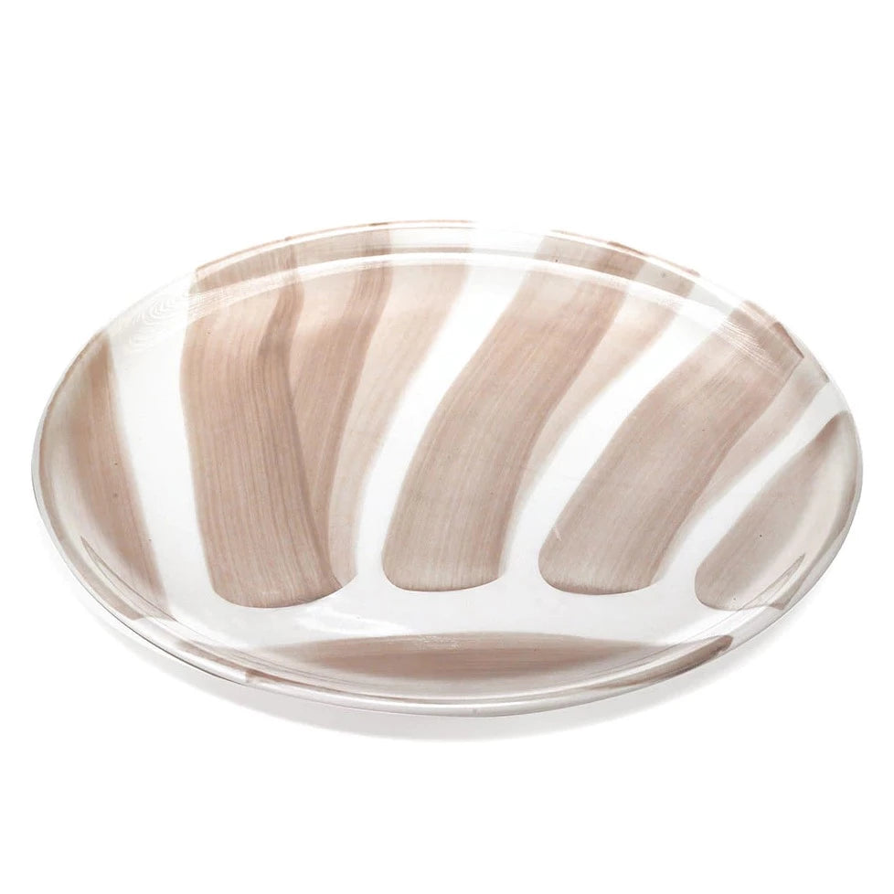 Jacob Little- Dulwich Hill- Zafferano-Serving plate- Brushstroke-Beige