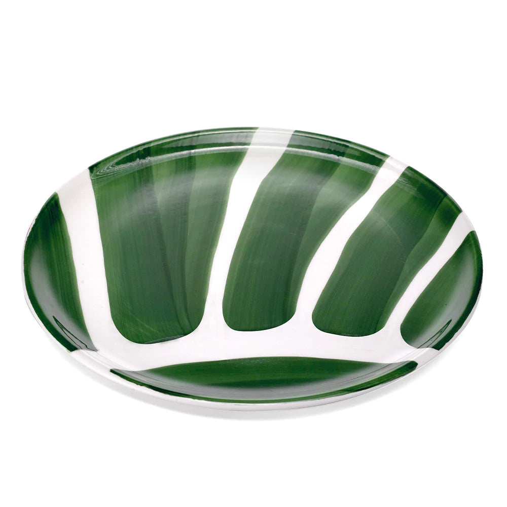 Jacob Little- Dulwich Hill- Zafferano-Serving plate- Brushstroke-Green