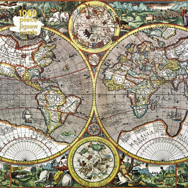 Jacob Little-Dulwich Hill-Jigsaw Puzzle-Antique Map of the World-Pieter van den Keere