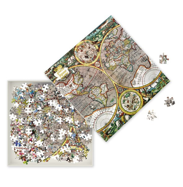 Jacob Little-Dulwich Hill-Jigsaw Puzzle-Antique Map of the World-Pieter van den Keere