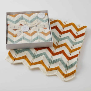 Jacob Little-Dulwich Hill-Brick Zig Zag Cotton Baby Blanket