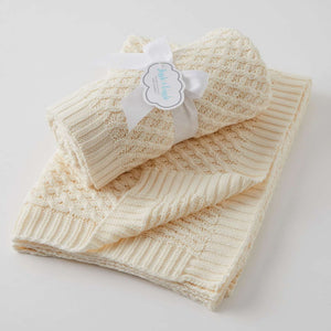 Jacob Little-Dulwich Hill-Cream Basket Weave Baby Blanket