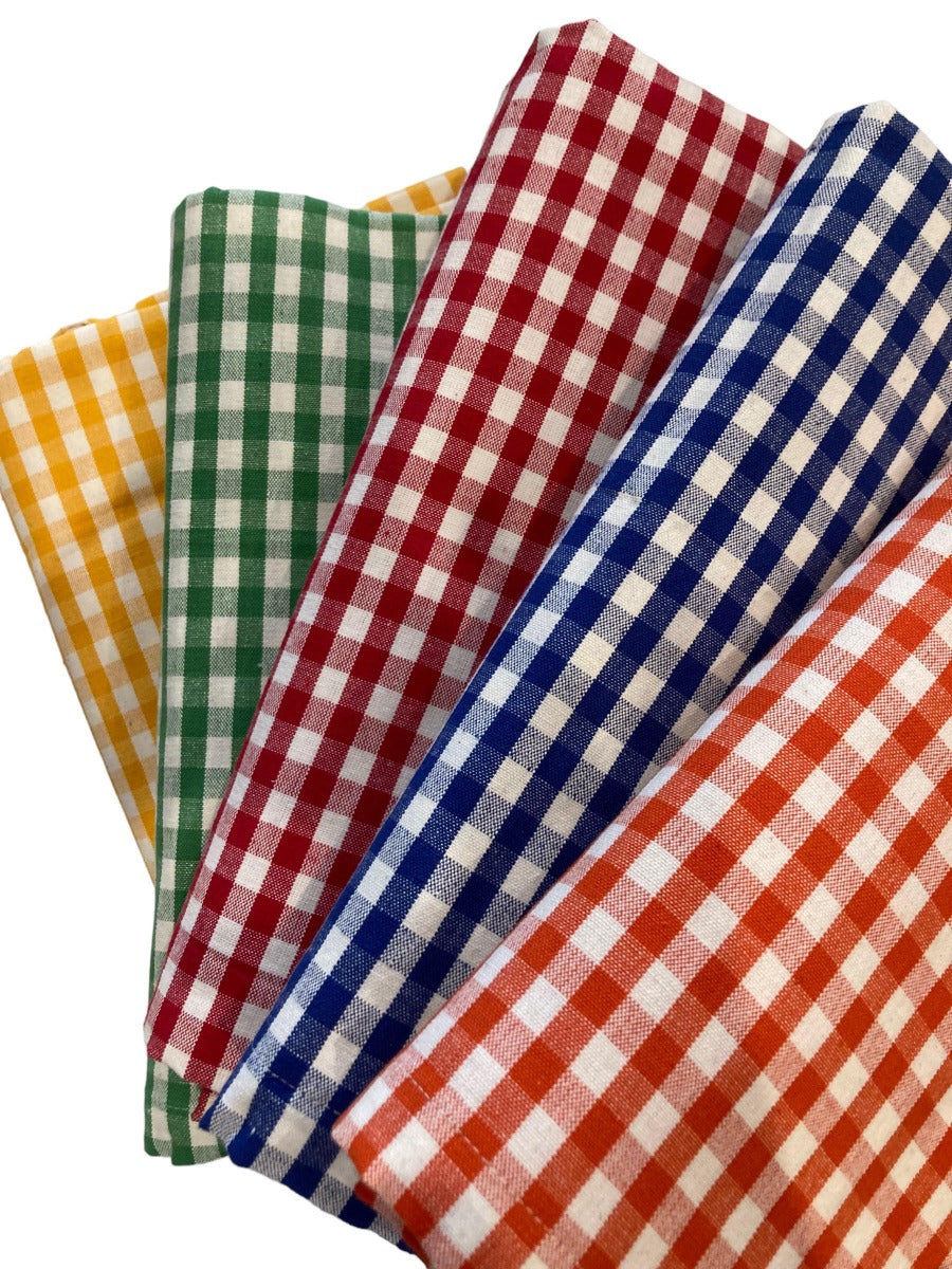 Jacob Little-Dulwich Hill-Gingham Tablecloth-Orange-Green-Blue-Yellow-Red