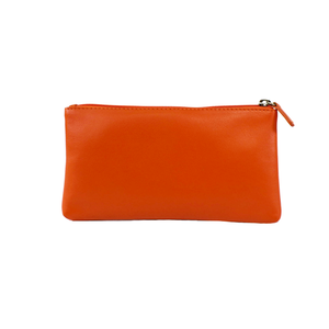 Jacob Little-Dulwich Hill-Leather Makeup Pouch-Orange