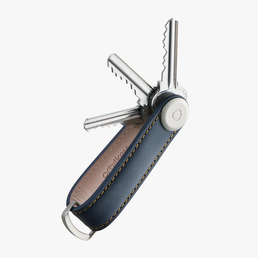 Jacob Little-Dulwich Hill-Orbitkey Key organiser-Leather-Navy Blue