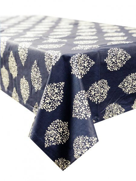 Jacob Little-Dulwich Hill-Pimlico Tablecloth-Navy-Acrylic Coated-Wipe 
