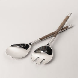 Jacob Little-Dulwich Hill-Wood inlaid salad Servers