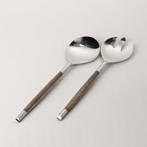 Jacob Little-Dulwich Hill-Wood inlaid salad Servers